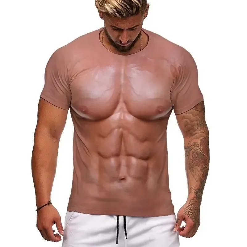 2026 Men's Fashionable Street-Style Round-Neck T-Shirt with Bold Playful and Edgy Graphic Print Designed for Comfort and