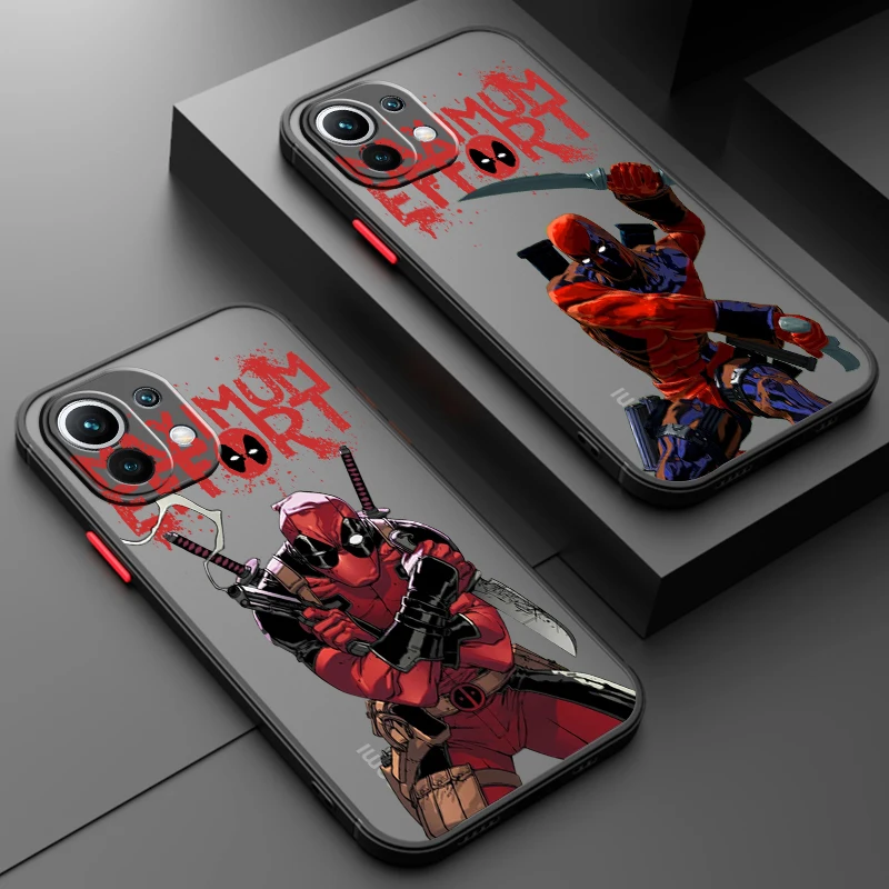 

Deadpool Funny Marvel Hero Frosted Translucent For Xiaomi Mi 13 12 12T 11T 11 11i 10T 10 9T Pro Lite Ultra 5G Soft Phone Case