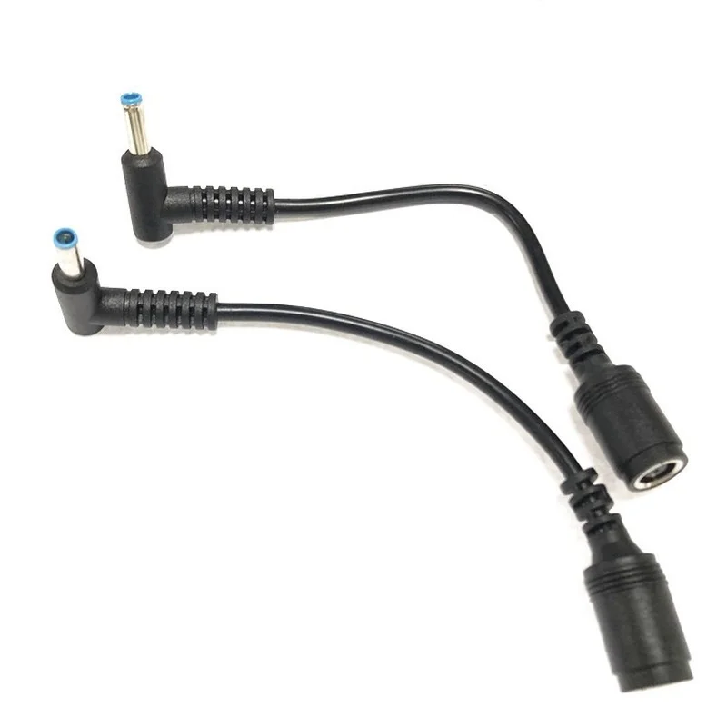 7,4*5,0 hembra a 4,5*3,0 codo 7,4 a 4,5 adecuado para HP Dell Blue Tips Cable adaptador de corriente 13 Cm Cable conector adaptador