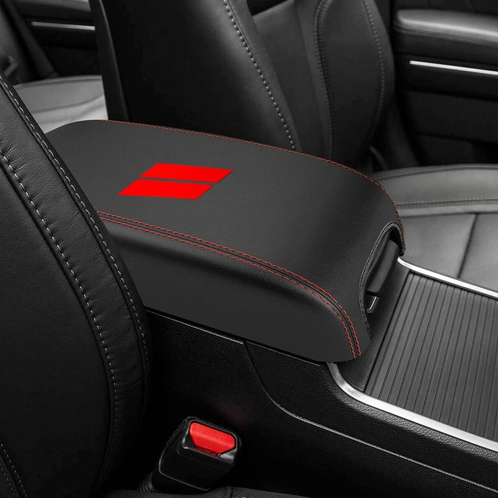 Car Center Console Lid Armrest Box Leather Cover Sticker Trim For Dodge Charger for Chrysler 300 2017 2018 2019 2020 2021 2022