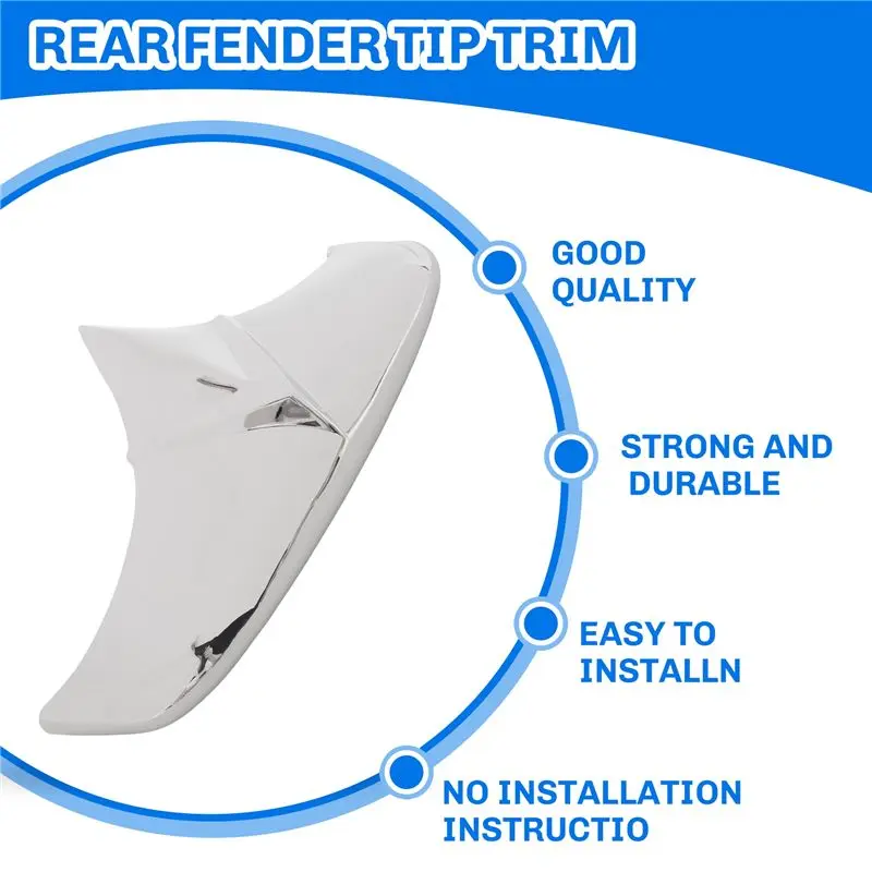 For FLSTS Chrome Front Rear Fender Tip Trim Kit For Heritage Springer Models