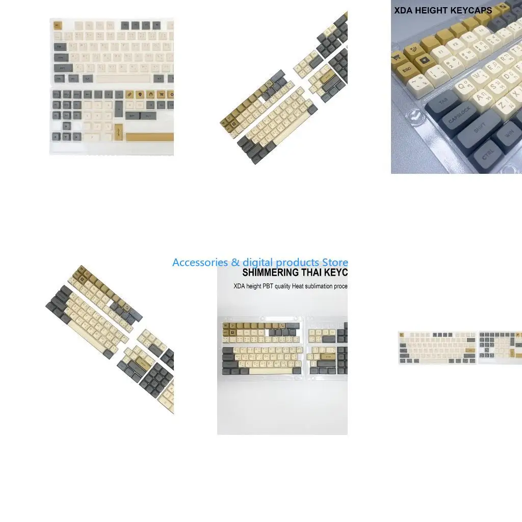 77JD Mechanical Keyboard Keycaps Thai Keycaps in XDA Profile for Improved Typing