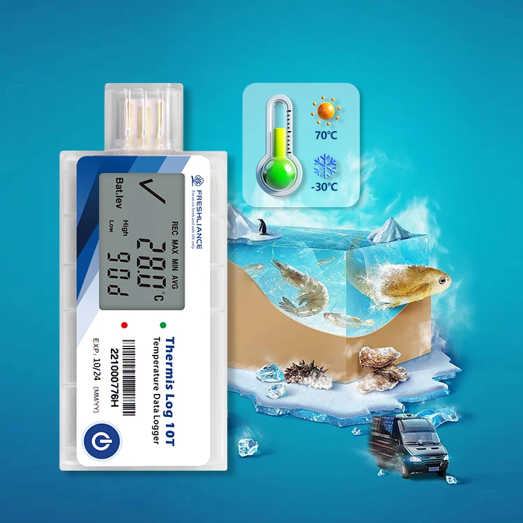 3PCS Freshliance Thermis Log10T Pharma Transport Single Use Temperature Data Logger
