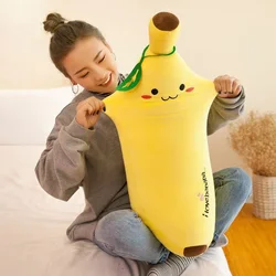 35-50cm Fun Creative Cartoon Banana Plush Soft Pillow Sofa Cushion Baby Cute Plush Doll Children Fruit Toys Children Gift WJ110