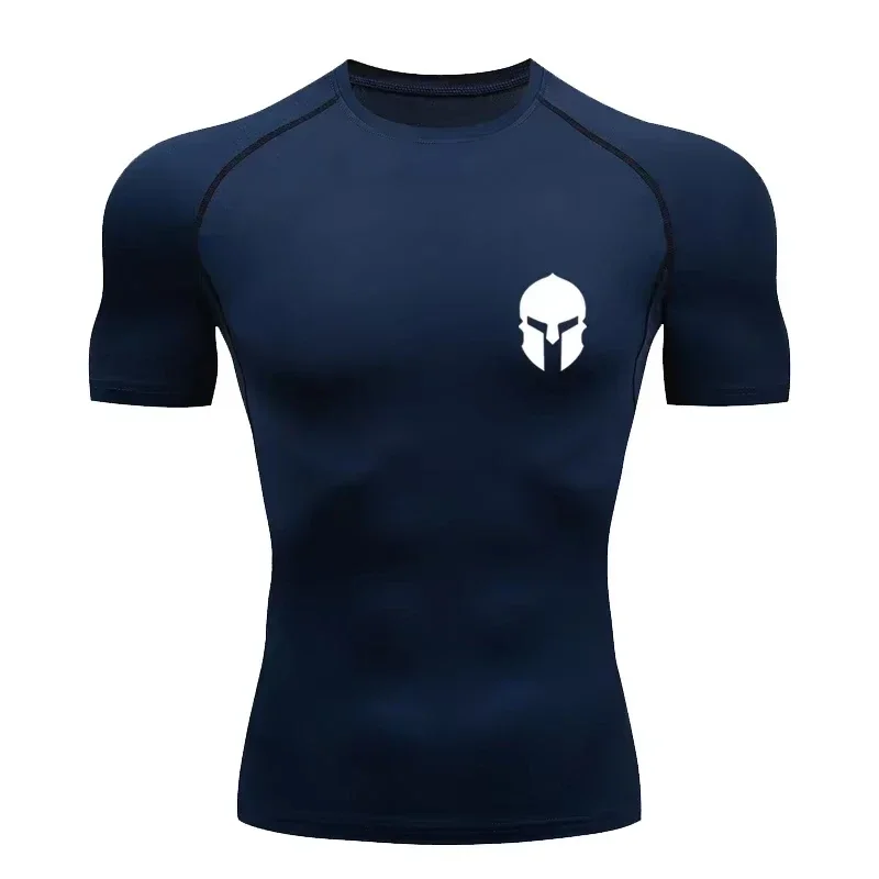

2026 Compression Shirts for Men Gym Workout Running Tshirt Summer Athletic Quick Dry Tees Tops Short Sleeve Rash Guard RL810