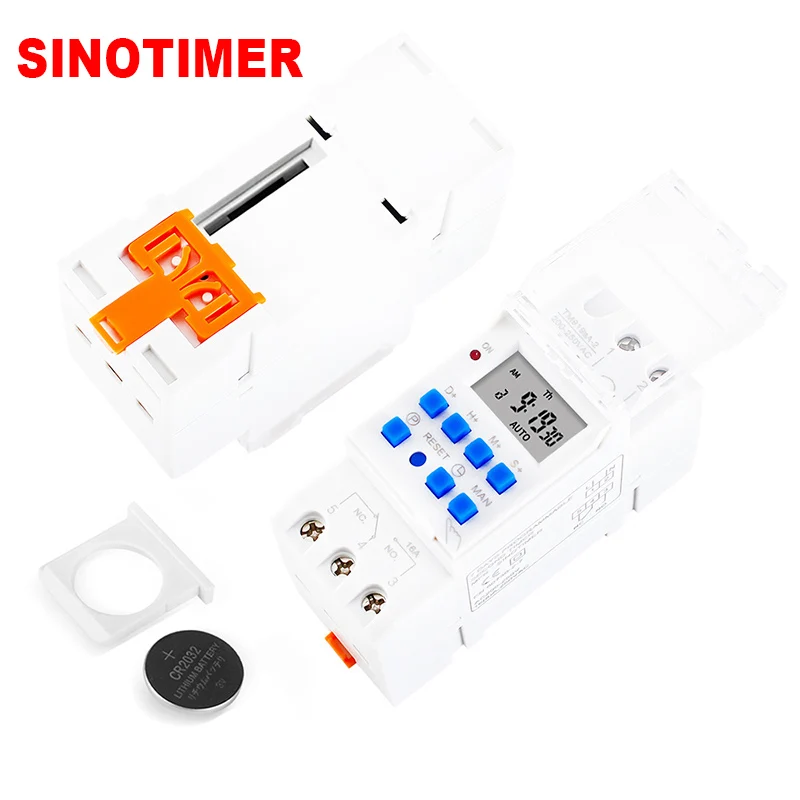 1 Second Interval 16A Load 220V 250V AC Programmable Digital Timer Switch Relay Control Time 7 Days Auto ON OFF Din Rail Mounted