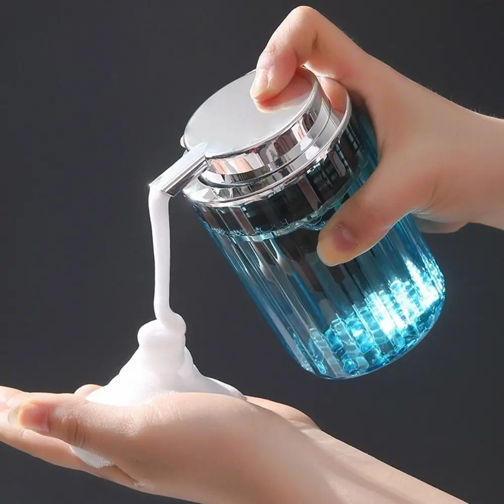 

Portable Press type Foaming Soap Dispenser Clear Refillable Liquid Mousse Bottle Plastic 350ml Dish Soap Container Kitchen