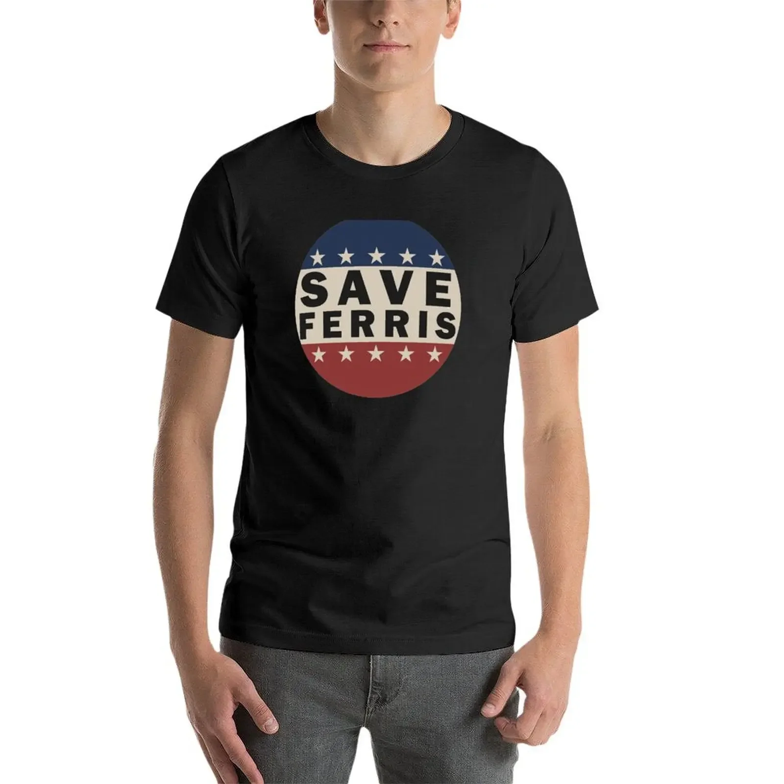 Save Ferris-Camiseta de algodón para hombre, camisetas vintage de blacks