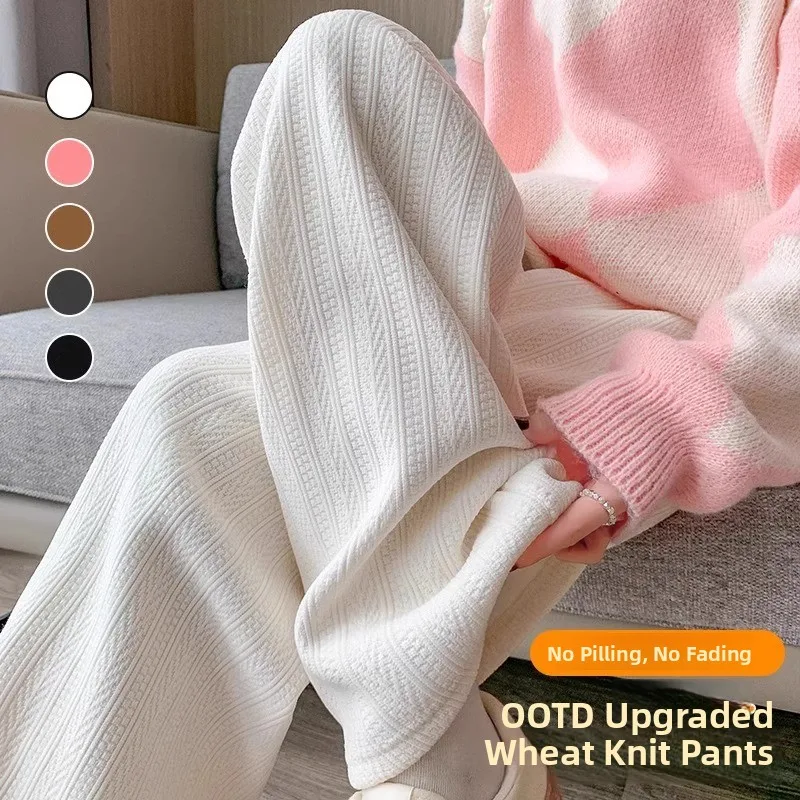 

Maternity Pants Autumn Winter Outerwear Fleece Wide Leg Casual Long Trousers Spring Summer plus Size High Waist Bottoms