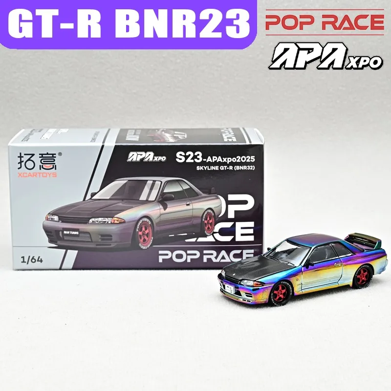 

POPRACE 1/64 GT-R BNR23 APAxpo Alloy Motor Vehicle Toy Die-casting Metal Model Collection Boy Christmas Gifts