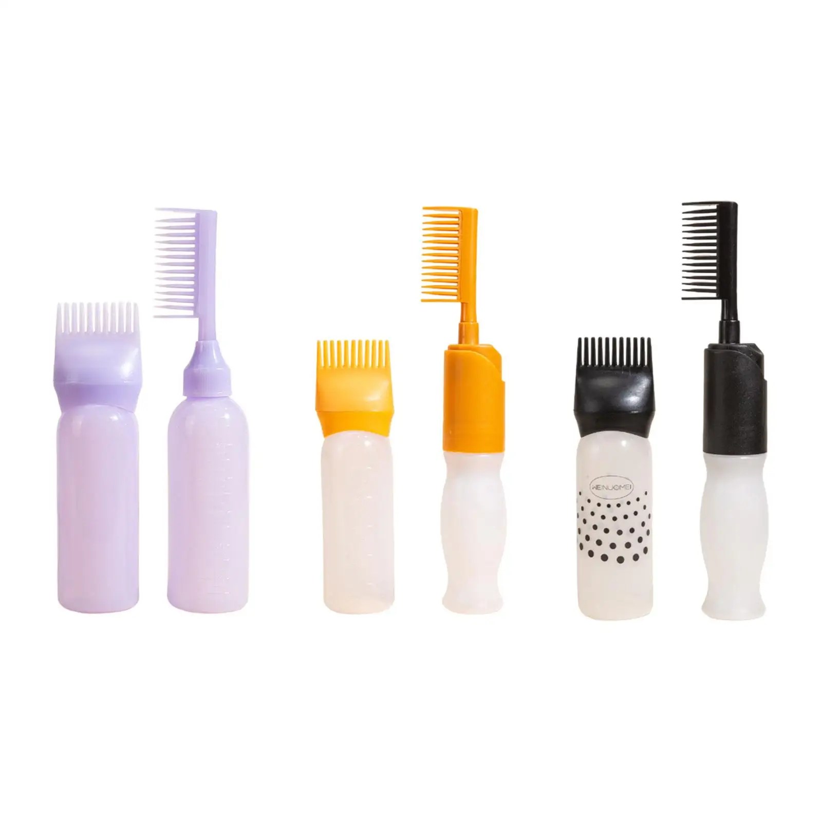 

2x Comb Bottle, Hair Oil Bottle, Hairdressing Styling Tool Hair Dye Comb