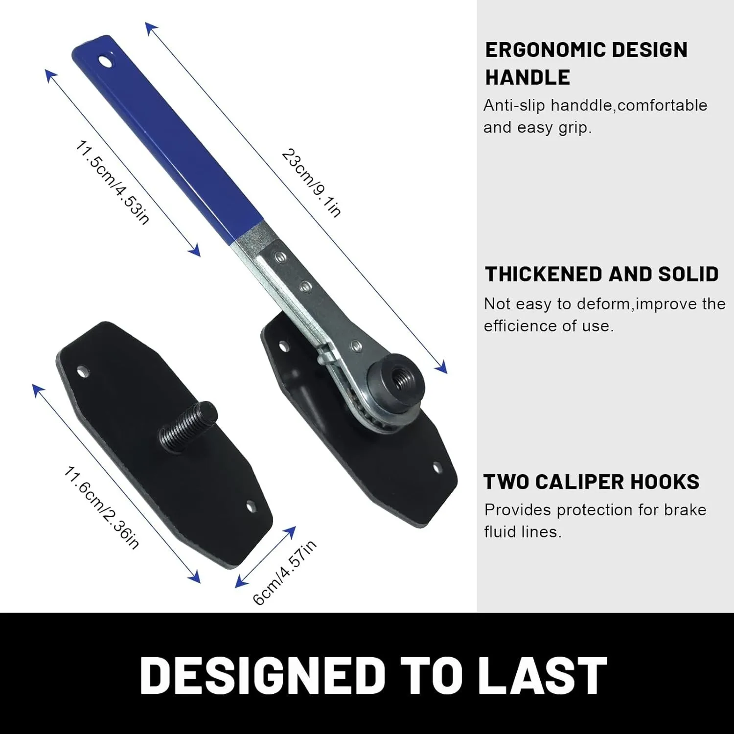 Ratchet Brake Caliper Tool Piston Spreader Press Portable Disc Brake Pad Install Wrench for Car Truck SUV Most Vehicles