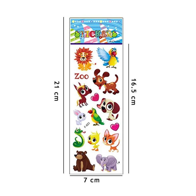 ملصقات قصاصات ثلاثية الأبعاد على شكل حيوانات كرتونية قابلة لإعادة الاستخدام لألبوم صور الطلاب وديكور اليوميات واللوازم التعليمية المكتبية TMZ #2