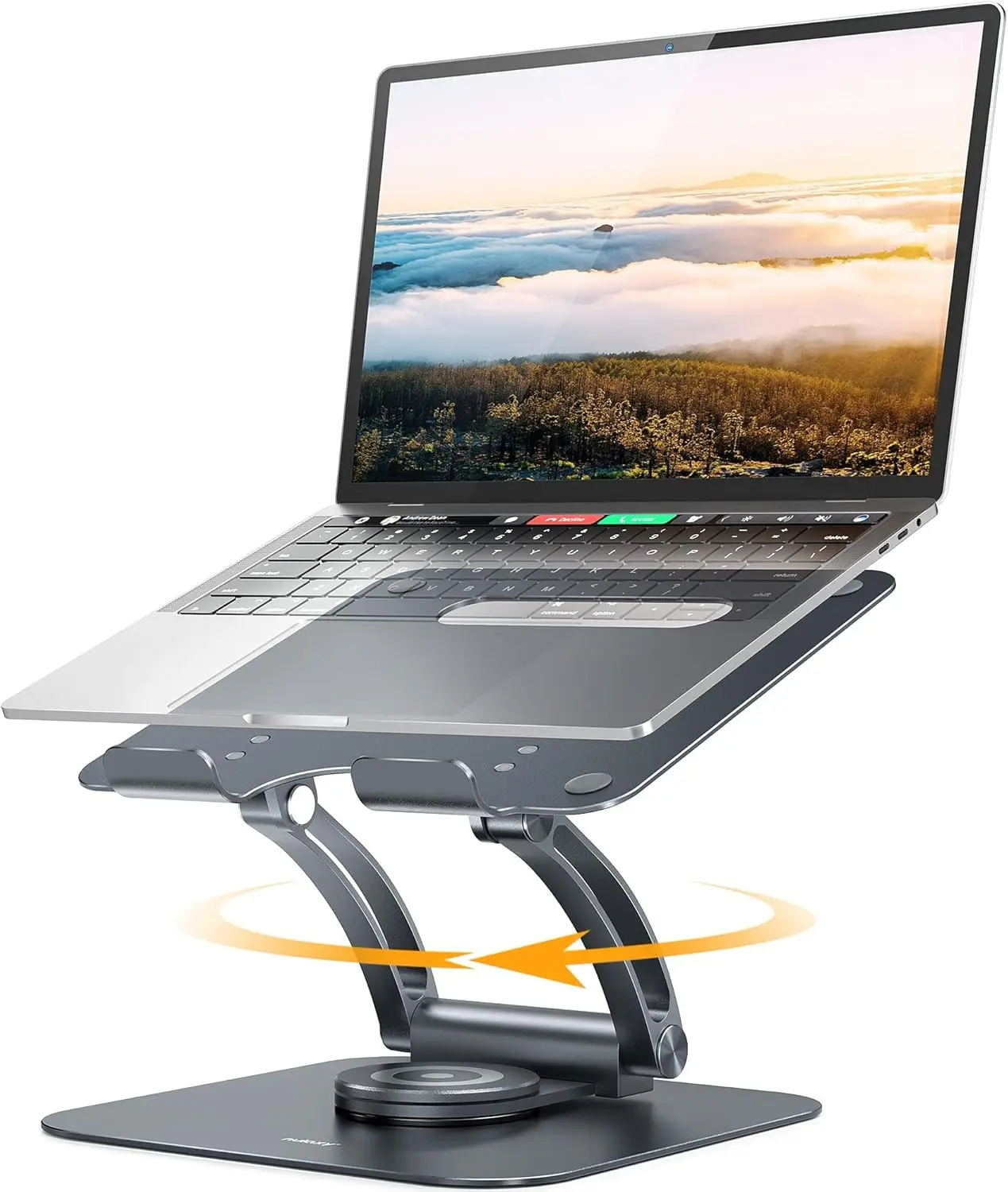 

360° Rotating Foldable Laptop Stand with Adjustable Height, Ergonomic Design for 10-17" Notebooks, Portable Desk Holder