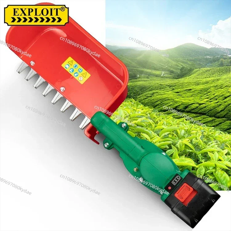 Cheap Price Brushed 21v 1350r/min Electric Tea Leaves Plucker Handheld Mini Tea Leaf Harvesting Picking Machine Tea Harvester