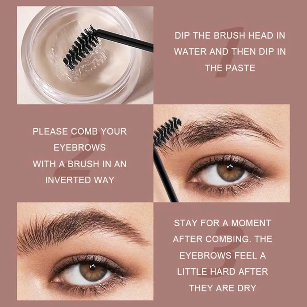 Matte Brown Black Wild Eyebrow Cream 3D Natural Tint Eyebrow Enhancers Gel Wax Waterproof Lasting Eye Makeup Cosmetic Tools
