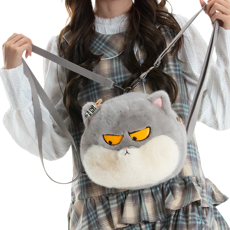 حقيبة ظهر عصرية لطيفة من القطيفة العملاقة على شكل باندا هريرة حقيبة كتف ناعمة منفوشة للفتيات للاستخدام اليومي حقيبة نزهات كاجوال للسيدات كاواي