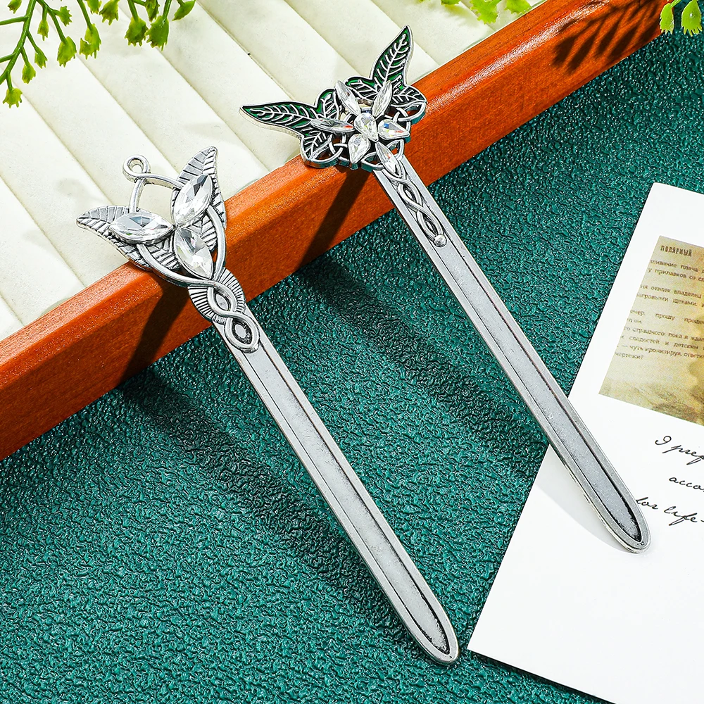 قطعة واحدة من الإشارات المرجعية المعدنية من Evenstar، إشارات مرجعية على شكل دبوس شعر أنيق هدايا لمحبي الأفلام والتلفزيون ومحبي الكتب والأصدقاء وقراءة القرطاسية