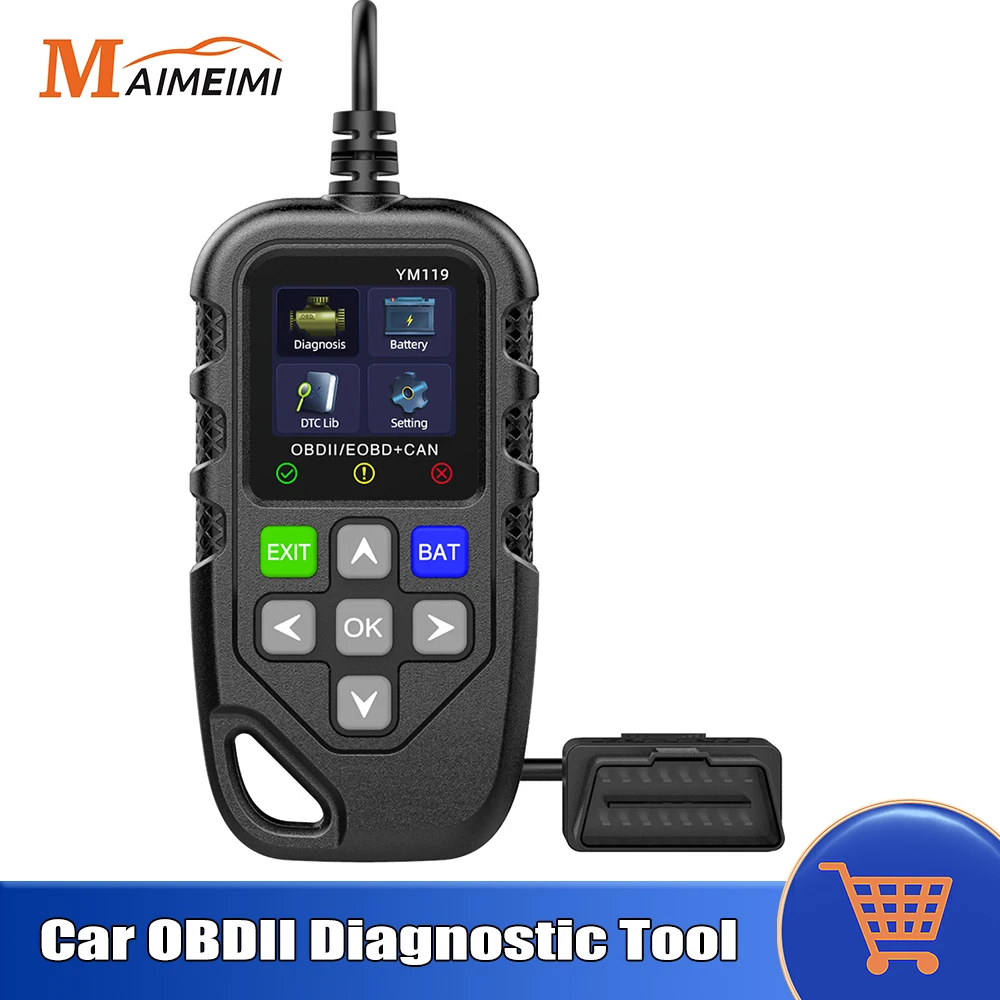 

Новый профессиональный инструмент для диагностики неисправностей двигателя OBDII, сканер OBD2, тест на аккумуляторе, стирание кода, 13 языков для автомобиля