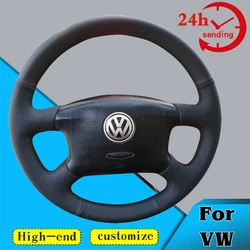 Custom DIY Car Steering Wheel Braid Cover 100% Fit For Volkswagen Passat B5 VW Golf 4 Skoda Octavia 1999-2005 Auto Accessories