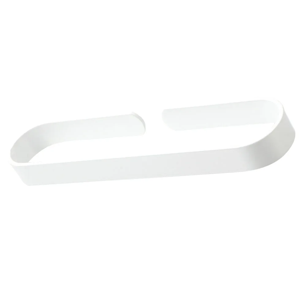 

Towel Racks Aluminum Alloy Organizer for Wall No Punching Storage Small Bathroom Mounted White