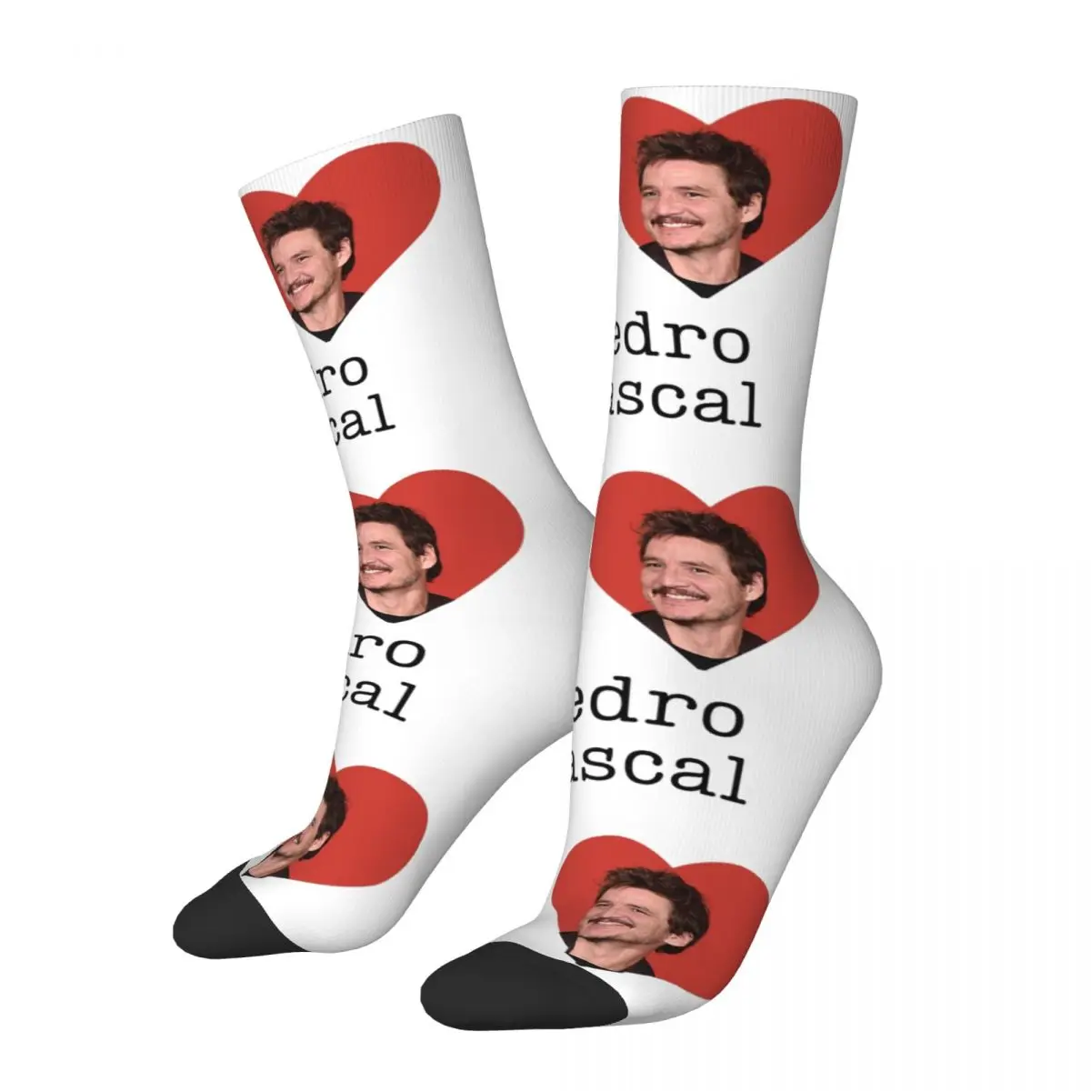 Cool I Love Pedro Pascal Sports Socks Funny Daddy Polyester Middle Tube Socks for Unisex Non-slip