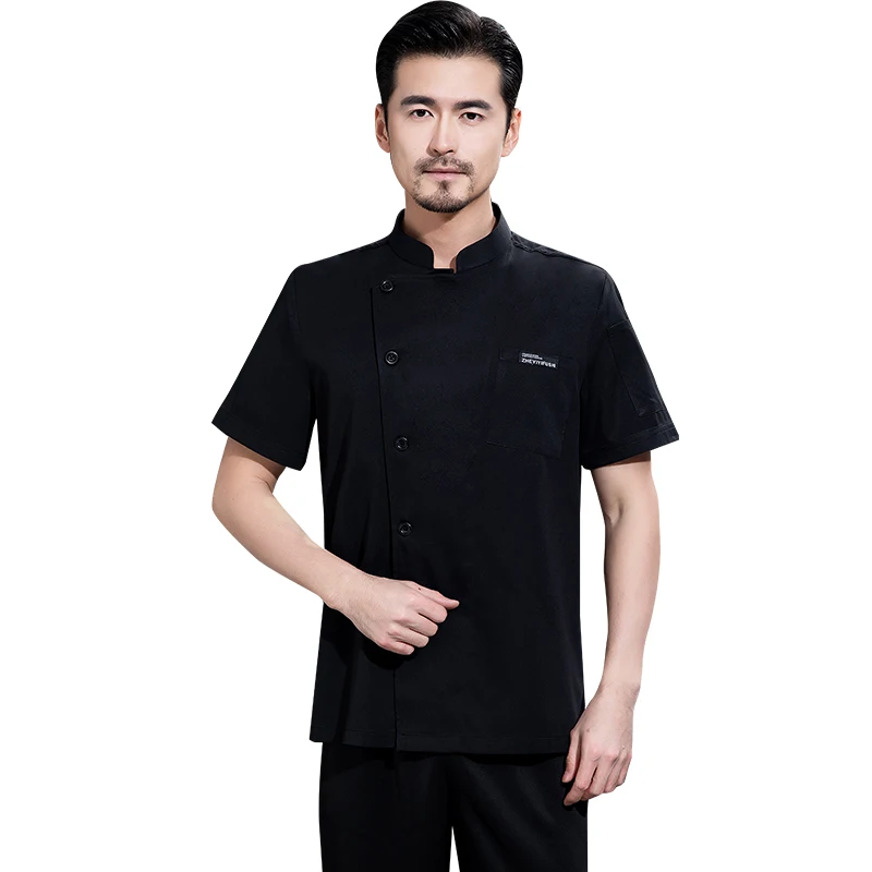 Chef Clothes Men Server Uniforms Ventilation Bakery Cafe Waiter Workwear Cook Jacket Food Service Restaurant Chef's Clothing