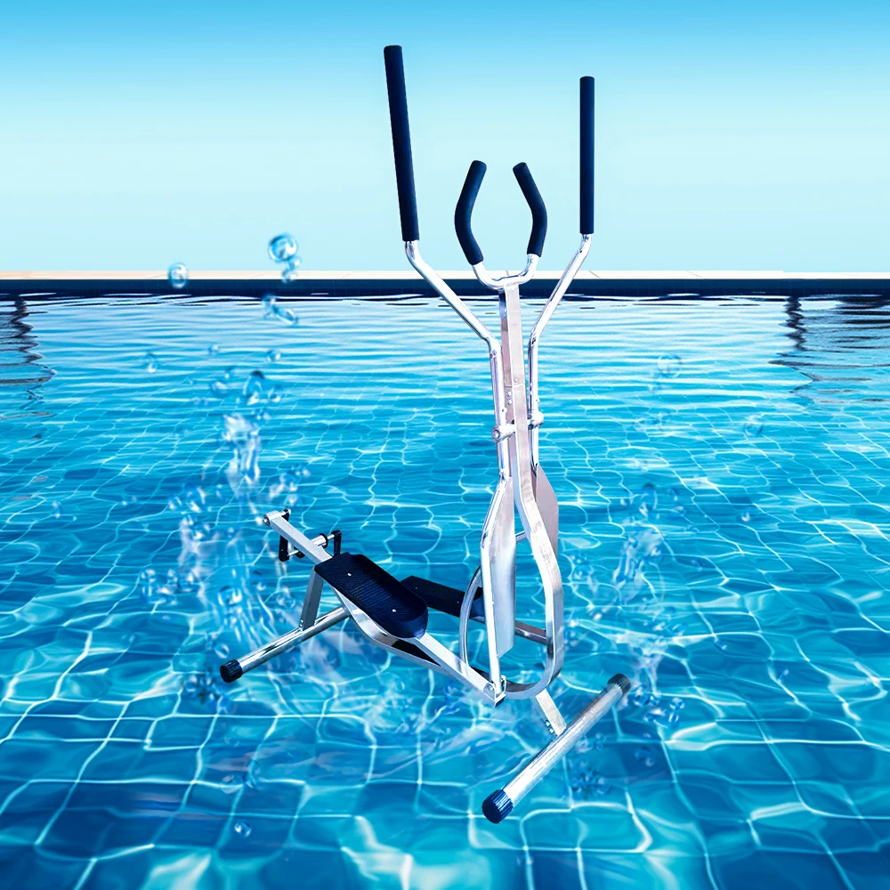 

Underwater Stainless Steel Elliptical Trainer Low Impact Aquatic Fitness Machine Aqua Walking Machinepromote sales