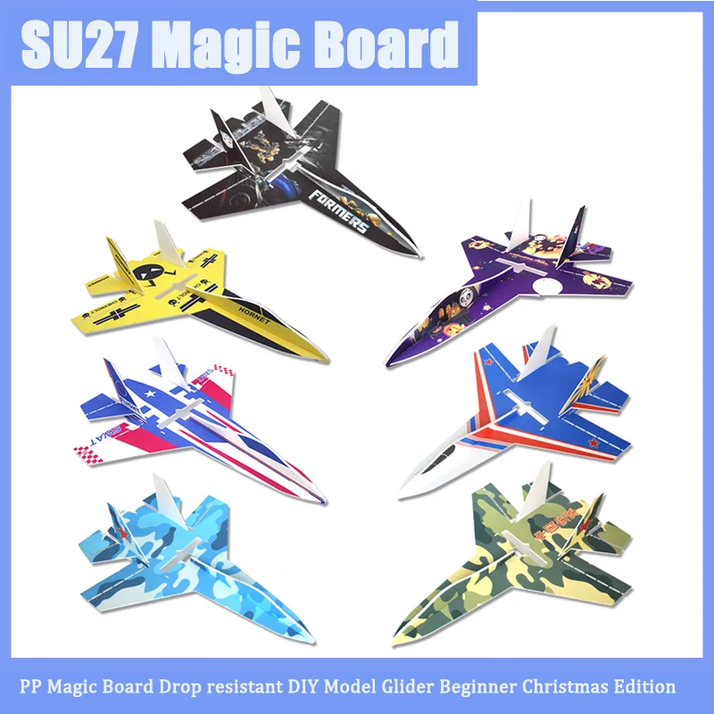 Su27 Pp Magic Board Fpv Aircraft Model Remote Control Diy Fixed Wing Small-Scale Aircraft Kt Foam Model Fall Resistant Gliding