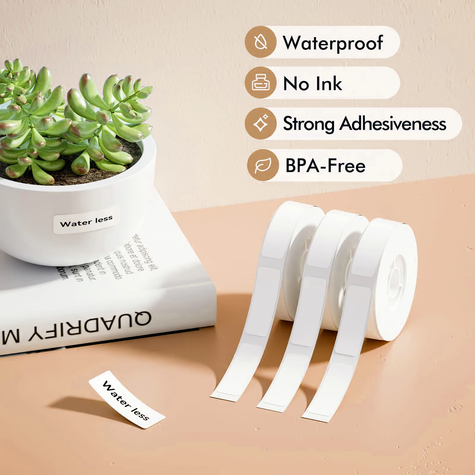 Adesivi autoadesivi in carta per etichette per Niimbot D110 D11 D101 Mini stampante per etichette portatile Vari stili Cartoon Colore bianco