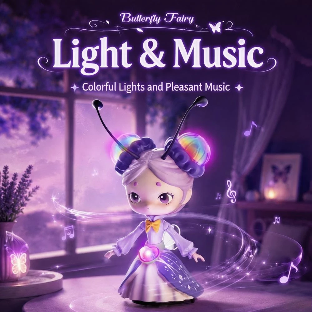 New Magic Dancing Butterfly Electric Play Toy Auto Crawl Obstacle Avoidance Rotating Toy Glowing Music Interactive Toy