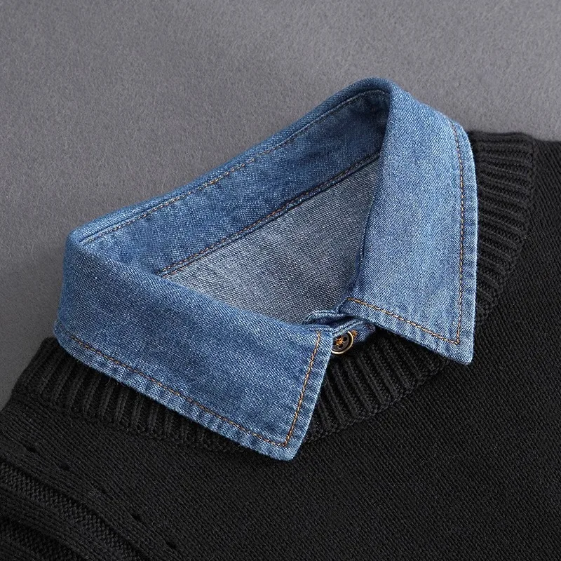 Unisex White Shirt False Collar All Season Versatile Womens Mens Decorative Collar