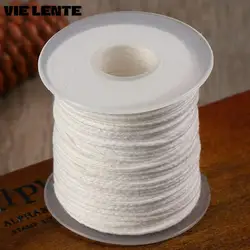 1 Roll 200 Feet 61M White Candle Wick Cotton Candle Woven Wick for Candle DIY and Candle Making Candle Making Supplies Accessory