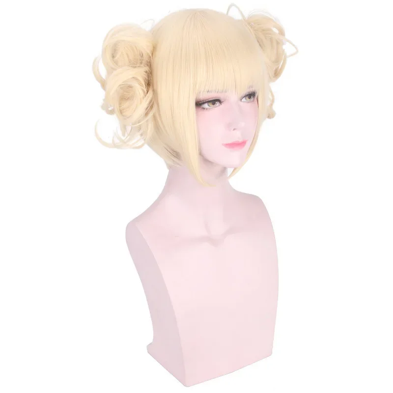 Anime My Hero Academia Cross My Body / Himiko Toga Cosplay Gold Wig Japan Boku No Hero Academia Halloween Party Wigs