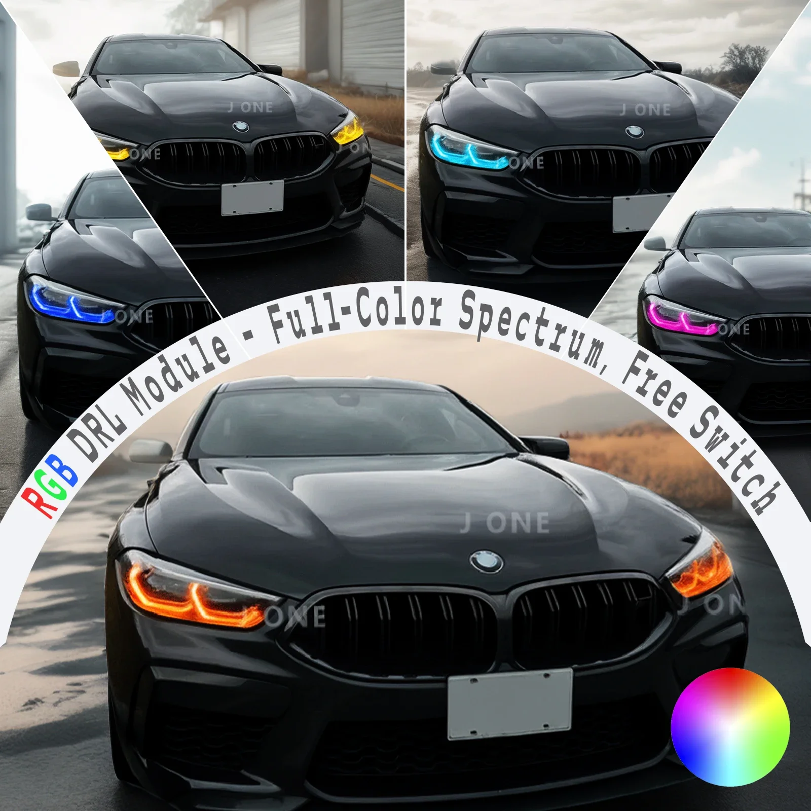 For BMW 8 Series M8 2017-Up G14 G15 G16 F91 F92 F93 840 M850 RGB DRL Module, Full Spectrum DRL with Phone App Control