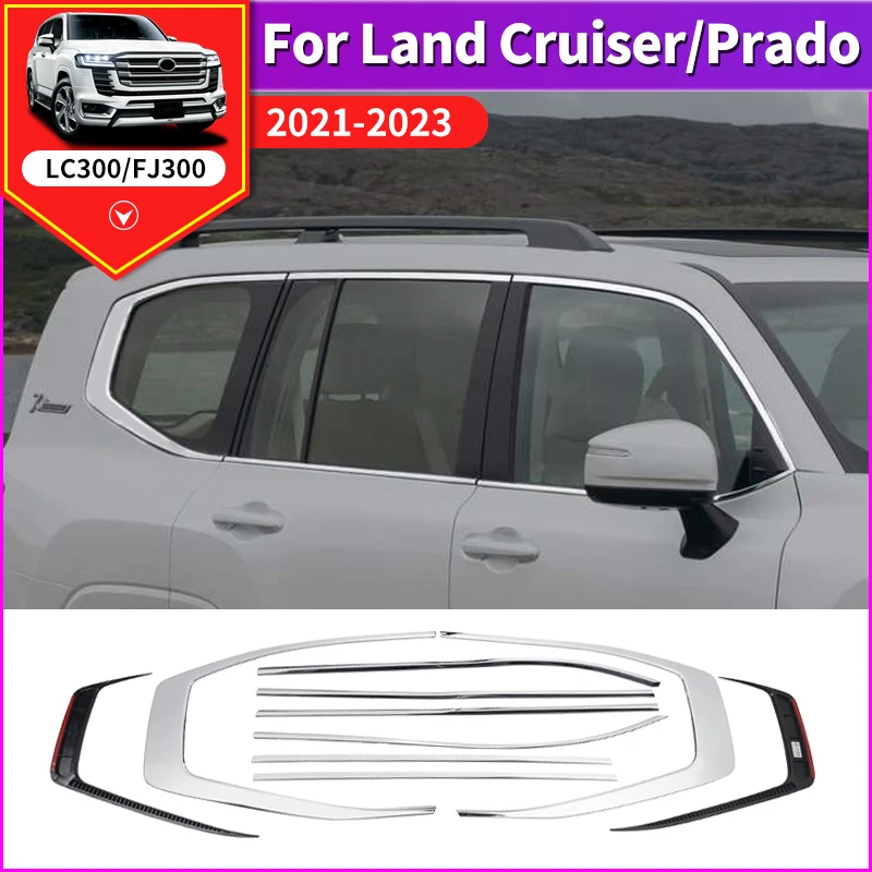 

For Toyota Land Cruiser 300 2022 Lc300 Window Exterior Decoration Accessories, Upgrade Stainless Steel Trim Strip,