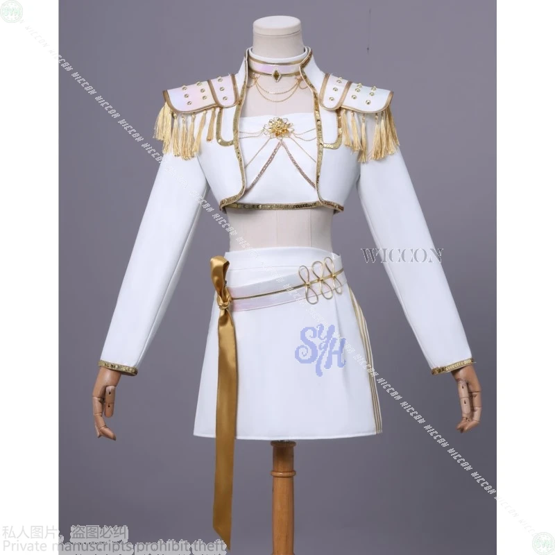 

Аниме фильм Kpop Demon Huntrix Mira Косплей WHAT IT SOUNDS LIKE Сценическая форма Белый Корея Idol Сексуальное мини-платье Хэллоуин 코스프레