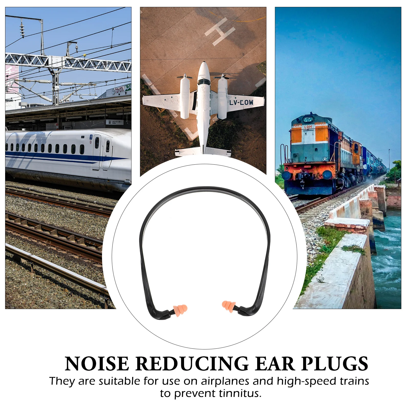 8 قطعة سدادات الأذن للحد من الضوضاء سيليكون لينة مرنة مريحة للنوم السفر دراسة سدادات الأذن الواقية النطاقات