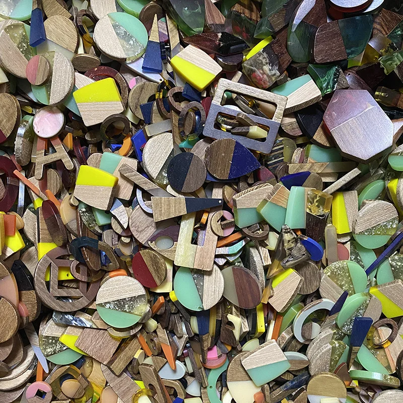 30/50/100/200 قطعة دلايات خشبية طبيعية عشوائية بالجملة Waterdrop البيضاوي قلادة خشبية لتقوم بها بنفسك لصنع المجوهرات #5