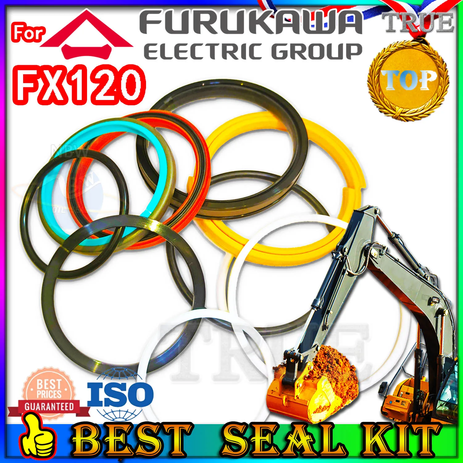 

For Furukawa FX120 Oil Seal Repair Kit Boom Arm Bucket Excavator Hydraulic Cylinder Swing Gear Center Joint Gasket Nitrile NBR