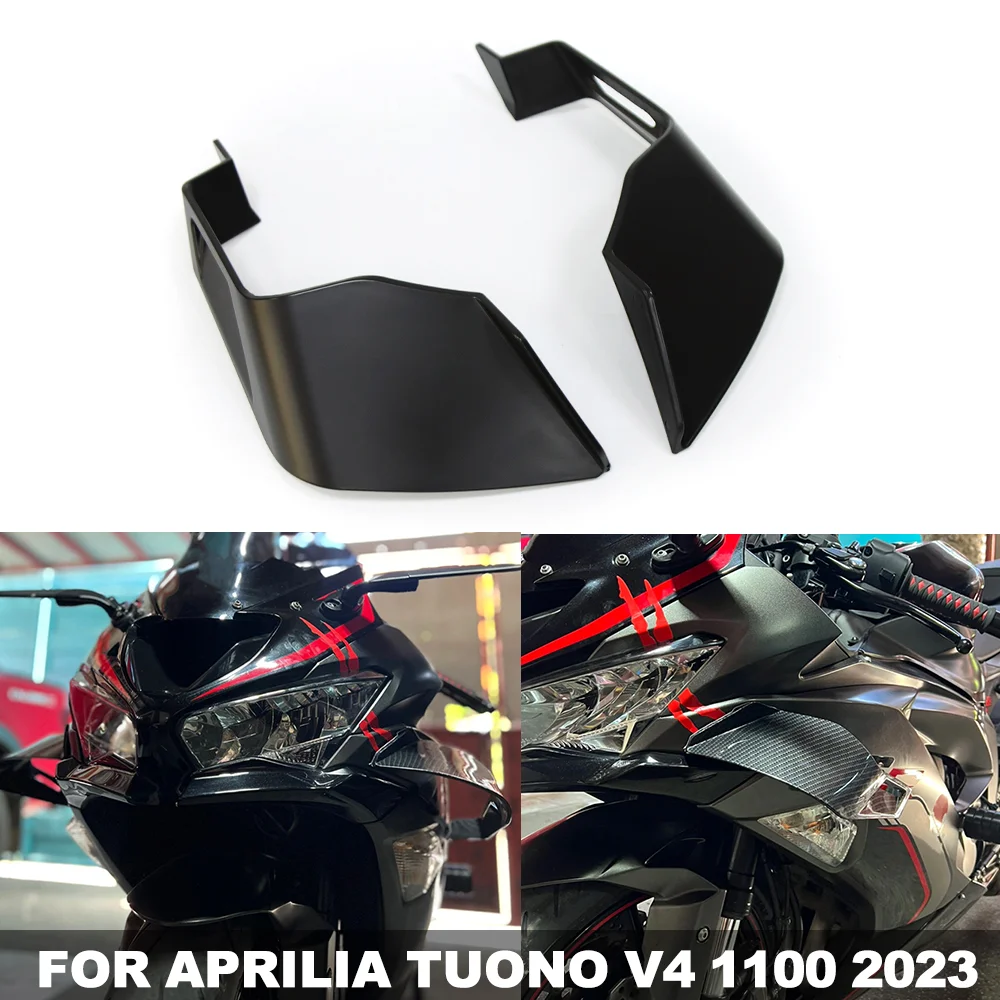 

Motorcycle Racing Spoiler Aero Winglets Side Wind Deflector Aerodynamic Side Wing Fixed Winglet For Aprilia Tuono V4 1100 2023