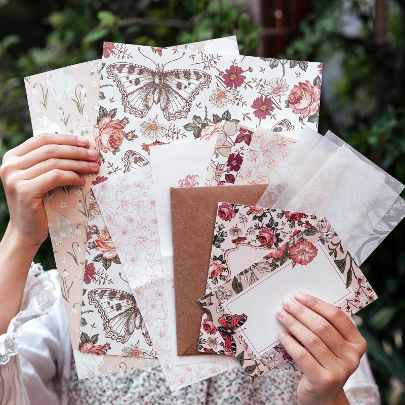 40 sztuk duży rozmiar Scrapbooking zestaw naklejki i papier dekoracyjny zestaw Album do scrapbookingu Diy pamiętnik Album ręcznie wykonane śmieci journal supplies