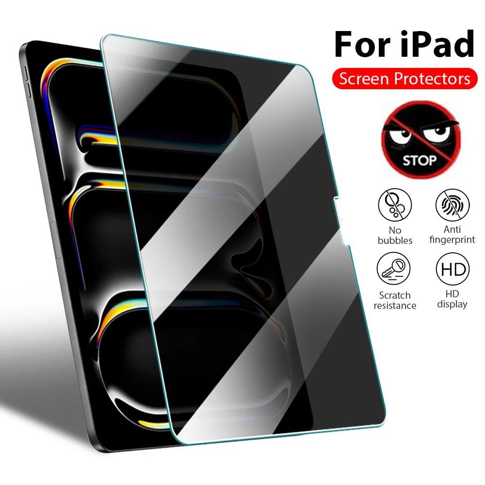 Privacy Glass for iPad Pro 13 12.9 11 2024 Screen Protector for iPad 10th 9th 8th 7th Gen 10.2 9.7 Air Mini 7 6 5 4 3 2 1