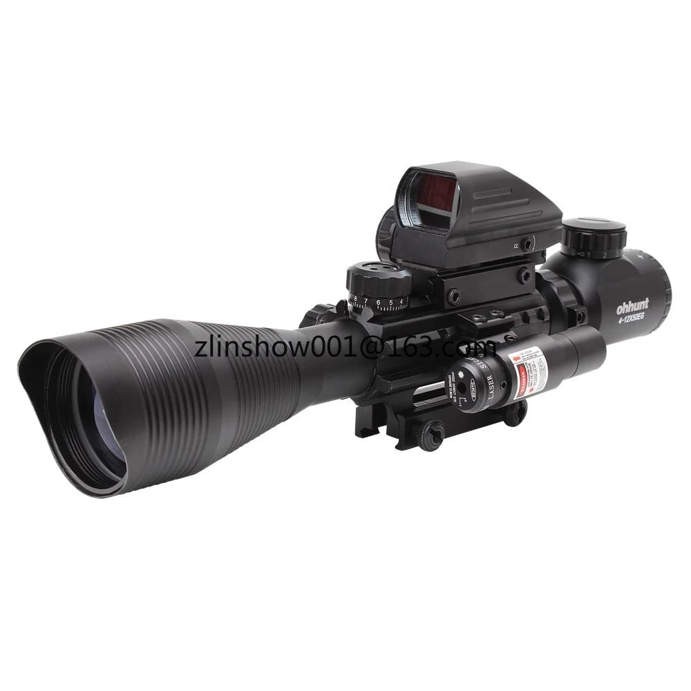 Ohhunt 4-12X50 Scope Tactical Red Green Sight Scope Holographic Optics Scope