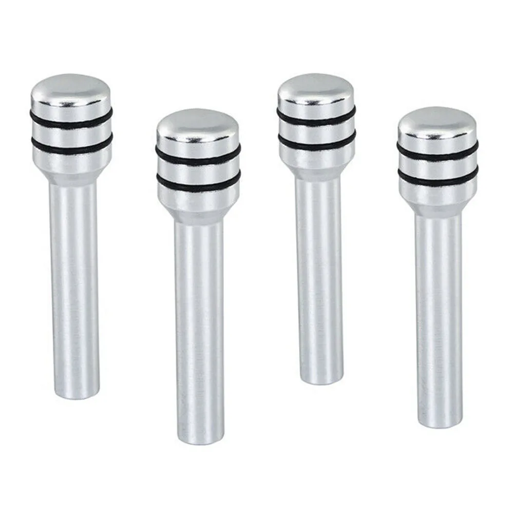 4x plata/rojo/negro puerta Interior de coche LKnob Pull Pins cubierta aleación de aluminio accesorios de automóvil para todos los coches/camiones