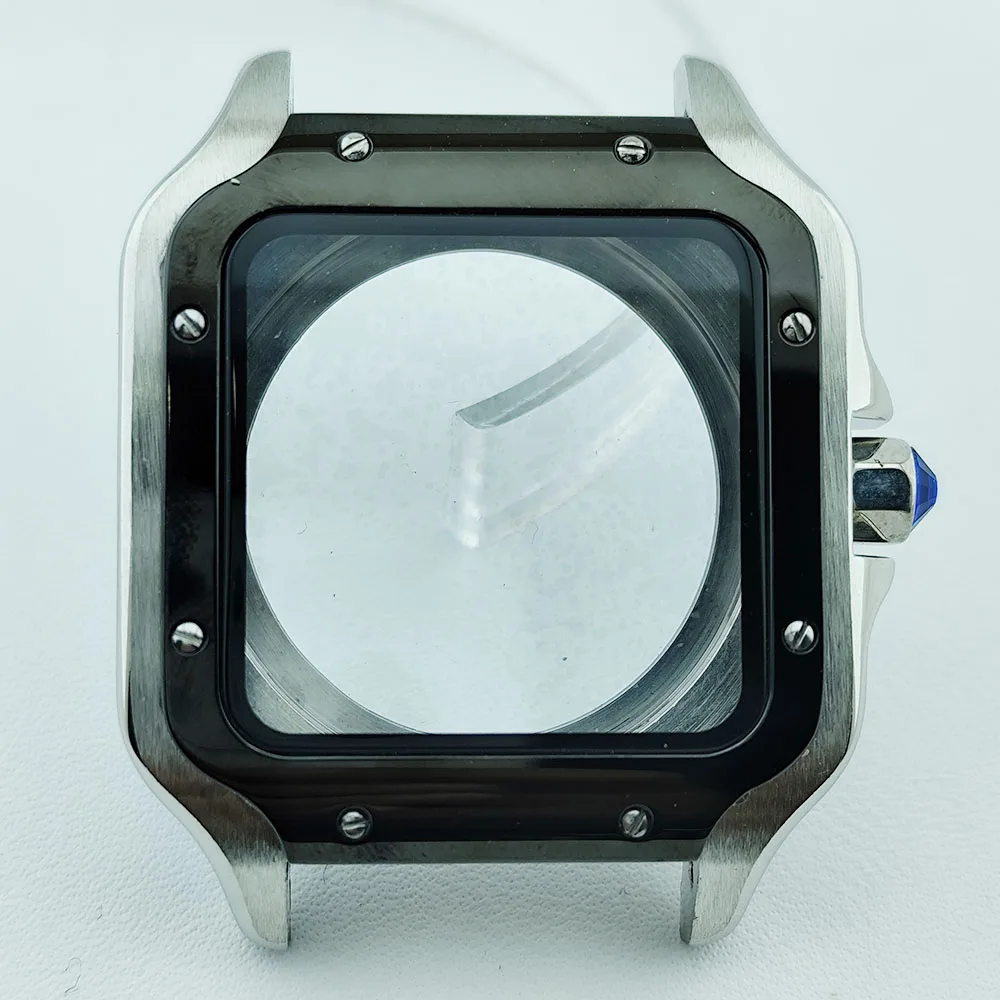 NH35 Case  square case 38mm men's watch stainless steel case folding buckle suitable for NH35 movement watches
