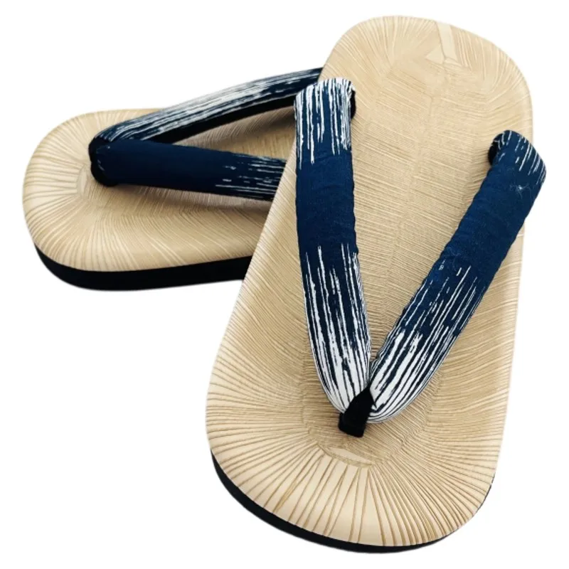 Men's Japan Style Outdoor Slippers Summer Flat Heel Flip Flops Kimono Zori Geta Beach Slippers Cosplay Shoes