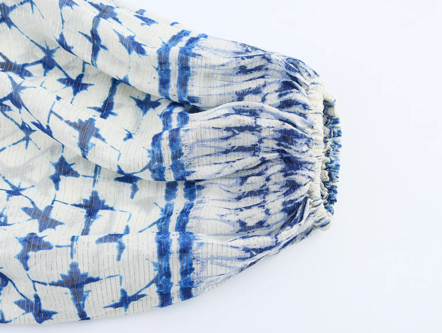 Robe Style Resort pour femmes, manches longues, col en v, ligne métallique imprimée, décontractée, plage, style Boho, Mini, printemps/été, 2025