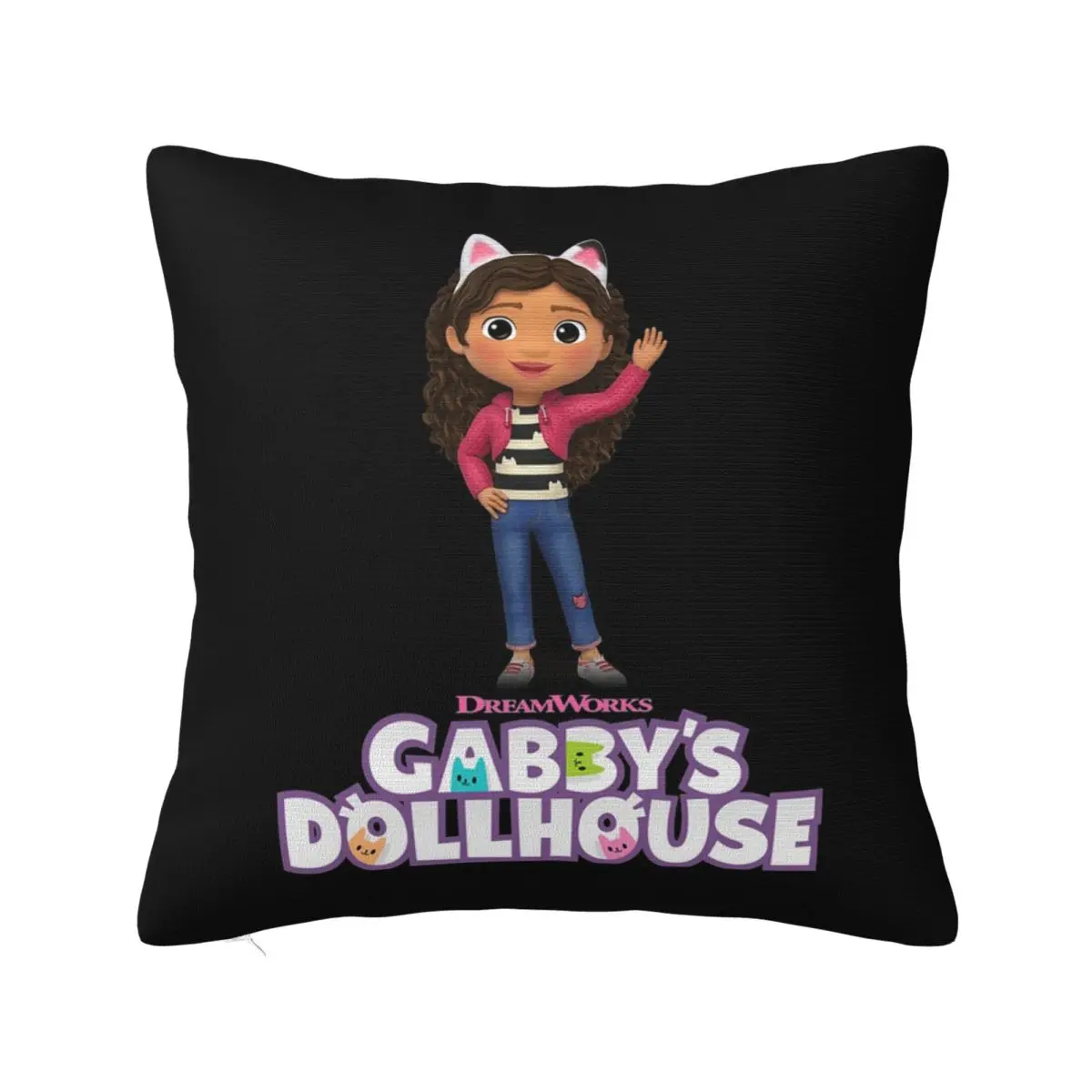 Gabbys Dollhouse Square Pillowcase Pillow Cover Cushion Zip Decorative Comfort Throw Pillow for Home Living Room