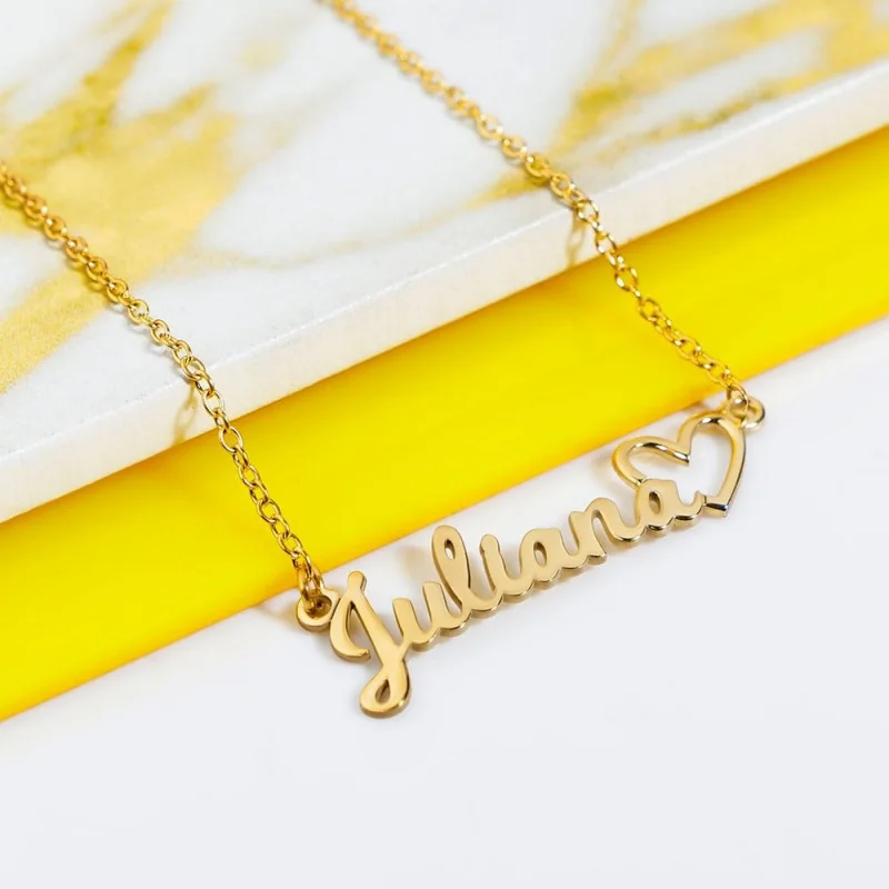 مجوهرات مخصصة من الذهب أو الفضة الإسترليني عيار 10 قيراط عيار 14 قيراط، قلادة على شكل قلب مفتوح، هدية للنساء، عيد الميلاد وعيد الميلاد #5